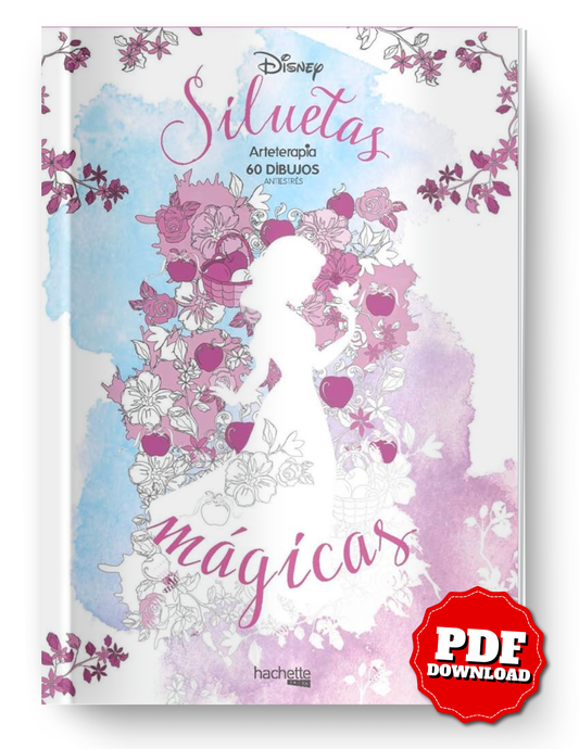 Disney Magical Silhouettes – Art Therapy Coloring Book (60 Pages, Printable PDF)