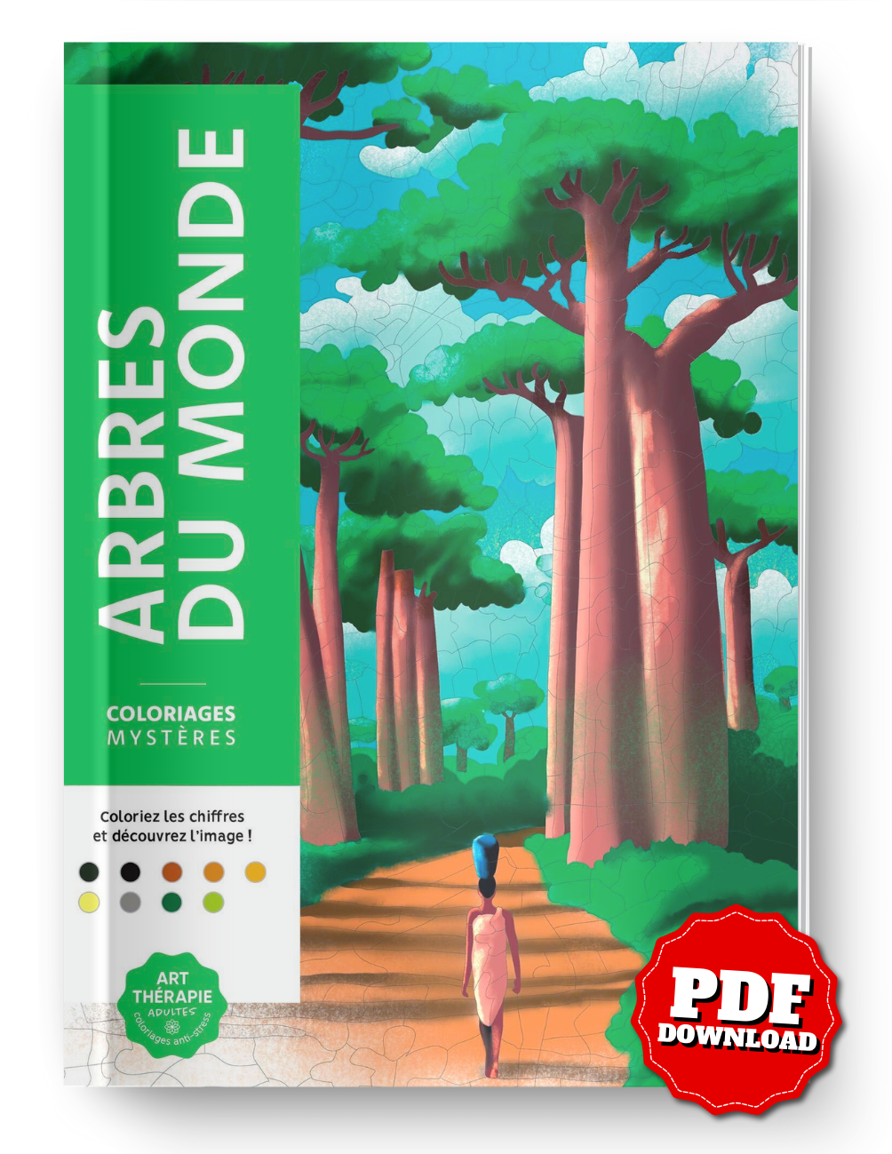 Mystery Color-by-Number – Trees of the World Coloring Book (PDF)