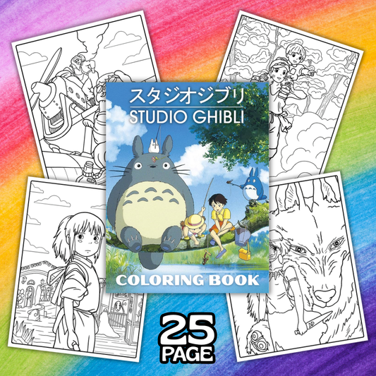Studio Ghibli Coloring Book – 25 Relaxing Pages Inspired by Magical Anime Worlds
