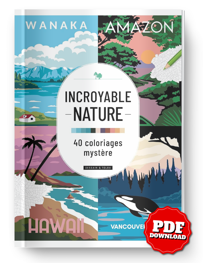 Incredible Nature Mystery Coloring Book PDF | 40 Color by Number Pages ...
