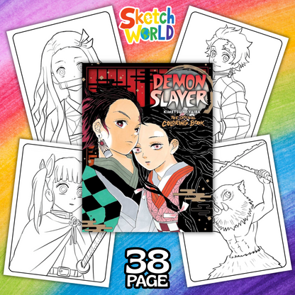 Demon Slayer Coloring Book | 38 Printable Pages for Anime Fans