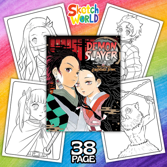 Demon Slayer Coloring Book | 38 Printable Pages for Anime Fans