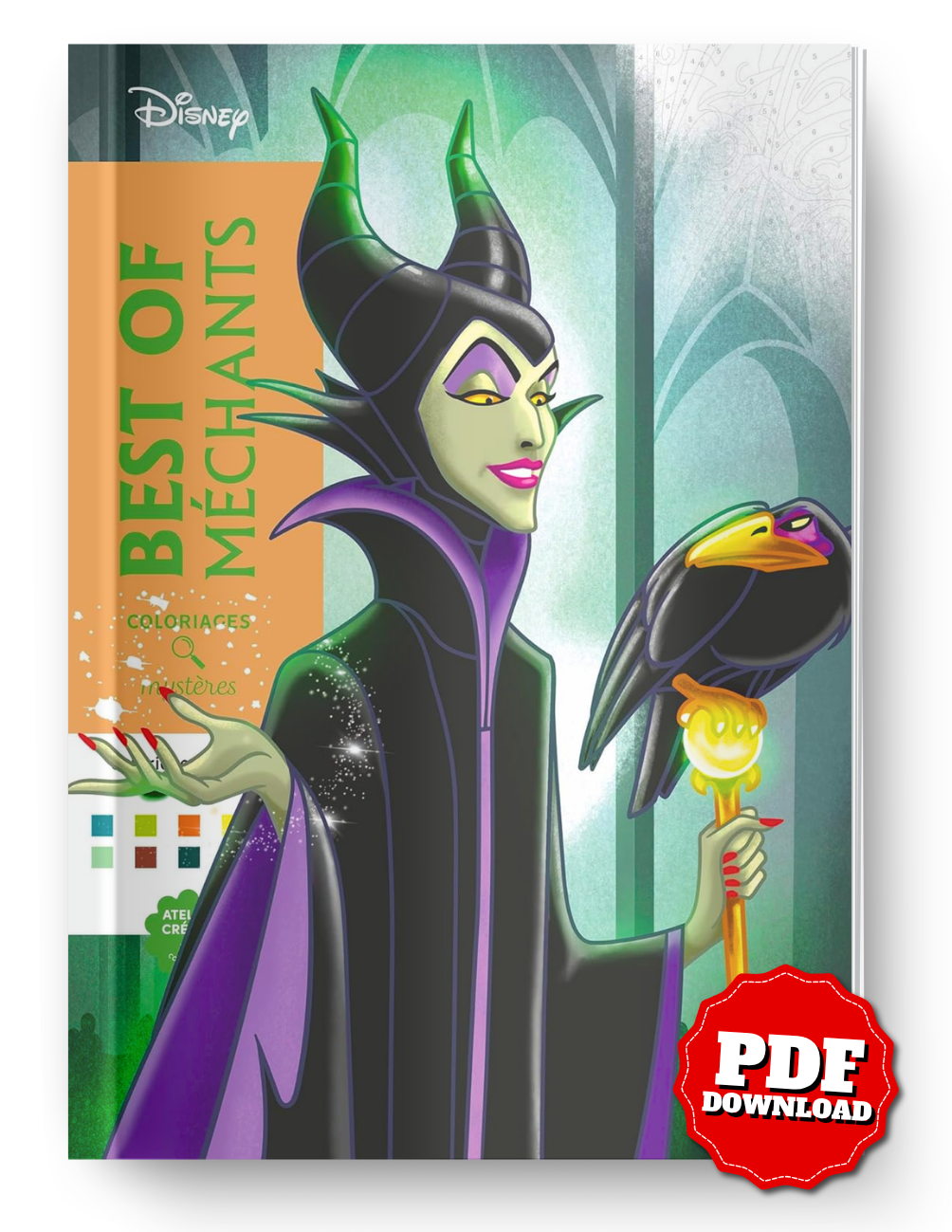 Disney Villains Mystery Coloring Book PDF – Color by Number Printable (100 Pages)