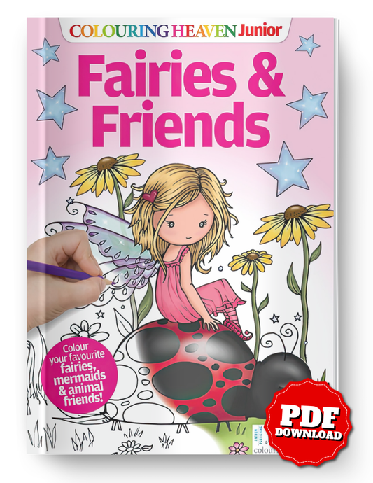 Fairies & Friends Coloring Book PDF – Fairy, Mermaid & Magical Animal Coloring Pages | Digital Download