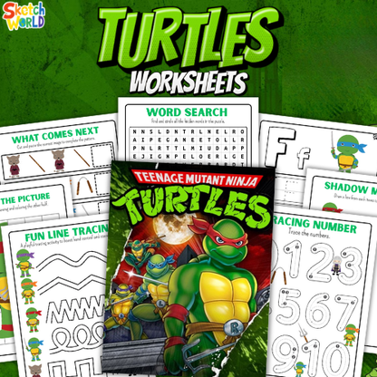 Teenage Mutant Ninja Turtles Worksheets | 59+ Printable Activities for Kids
