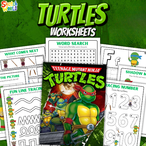 Teenage Mutant Ninja Turtles Worksheets | 59+ Printable Activities for Kids