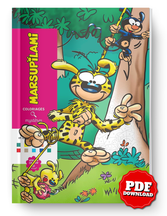 Marsupilami – Coloriages Mystères PDF | Color by Number Adventure Book for Kids