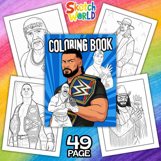 WWE Coloring Book | 49 Printable Pages of Legendary Superstars