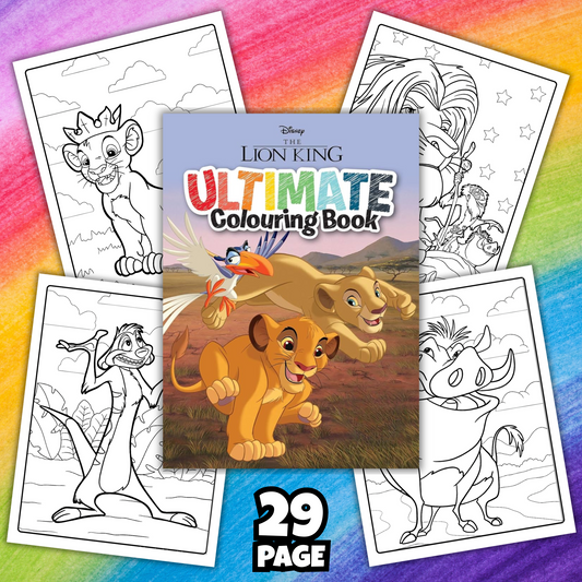 Lion King Coloring Book | 29 Printable Pages of Adventure