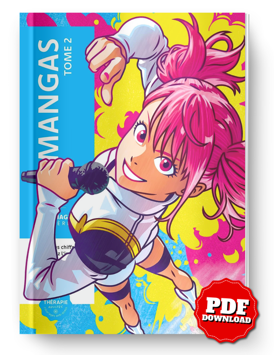 Manga Mystery Color By Number Book Vol. 2 | Hidden Picture Coloring Pages | Anime-Inspired Digital PDF Coloring Book for Adults & Teens