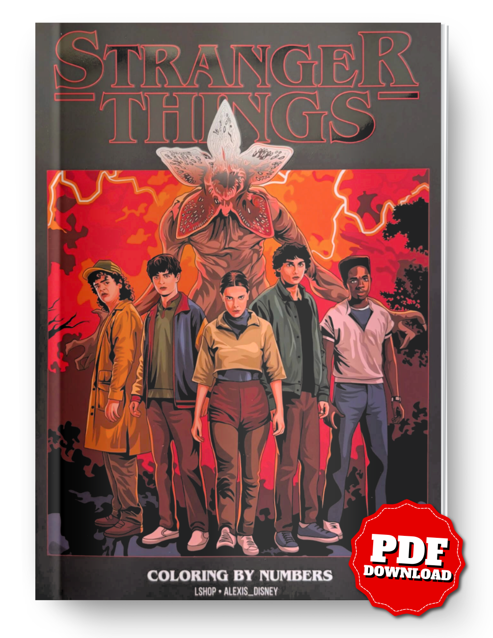 Stranger Things Mystery Color By Number Book | Hidden Picture Coloring Book | Printable PDF Coloring Pages for Adults & Teens