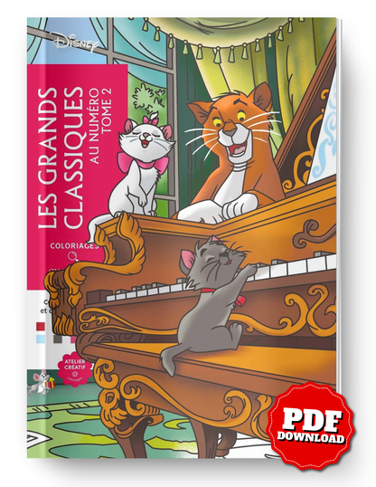 Color by Number – Great Classics Volume 2 | Mystery Coloring Book PDF | Printable Cat Coloring Pages for Adults