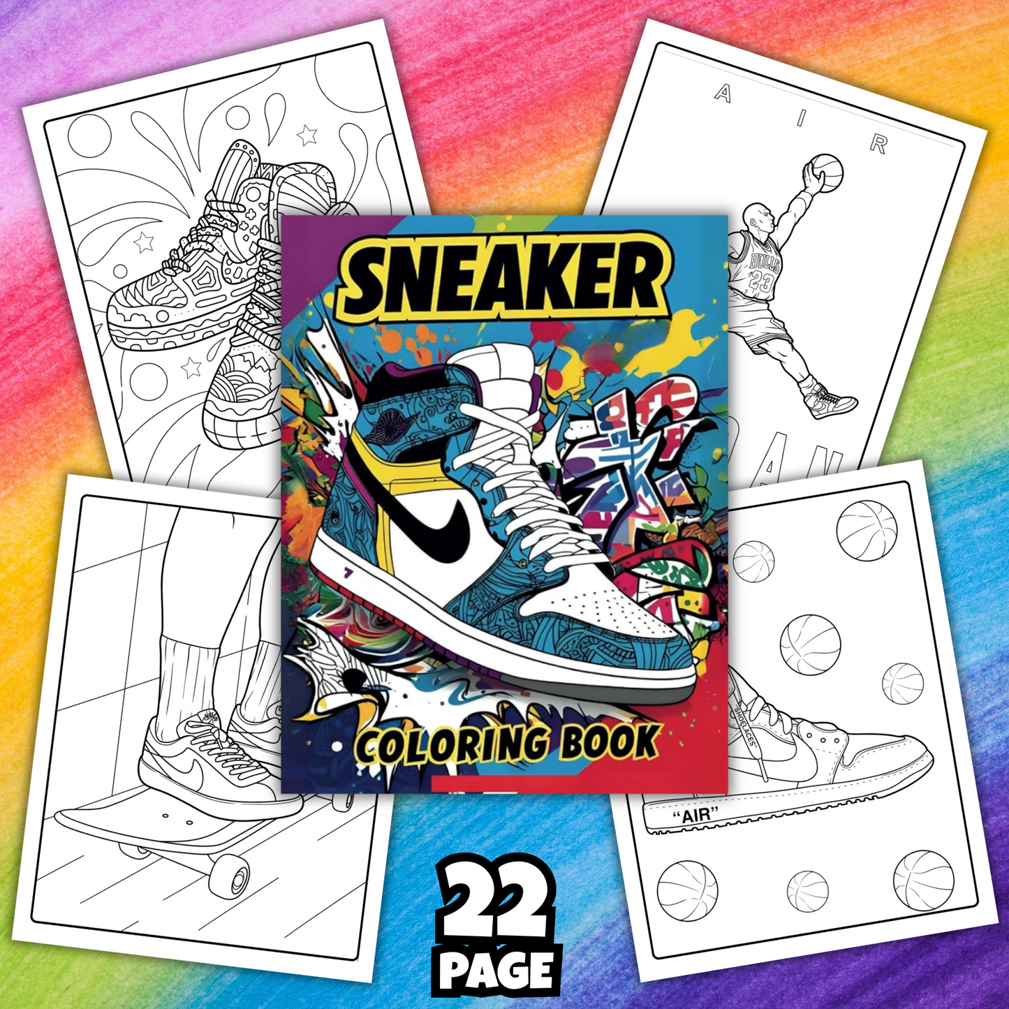 FREE Sneaker Coloring Book | 22 Printable Pages for Sneakerheads & Kids
