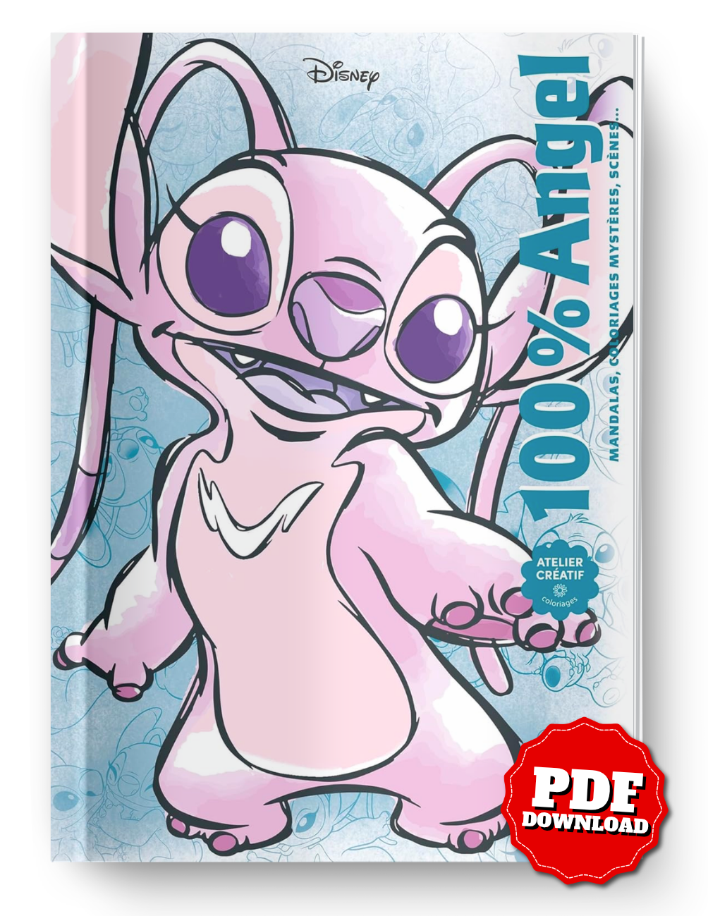 100% Angel Coloring Book PDF | Cute Alien Fantasy Coloring Pages | Printable Cartoon Coloring Book for Adults & Teens