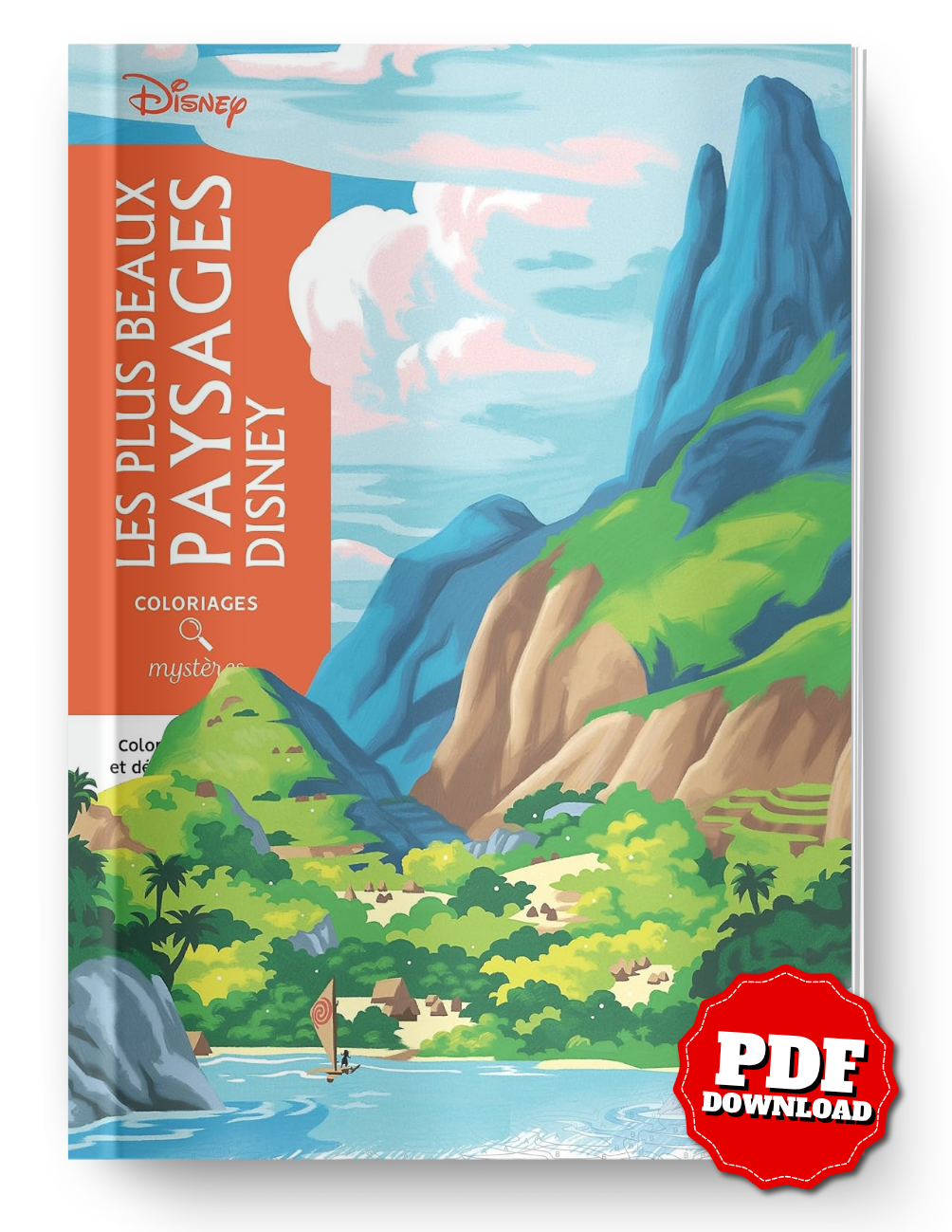 Mystery Landscape Coloring Book PDF – Color by Number | Beautiful Fantasy Scenery | Printable Digital Download