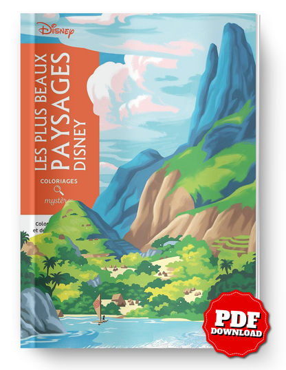 Mystery Landscape Coloring Book PDF – Color by Number | Beautiful Fantasy Scenery | Printable Digital Download