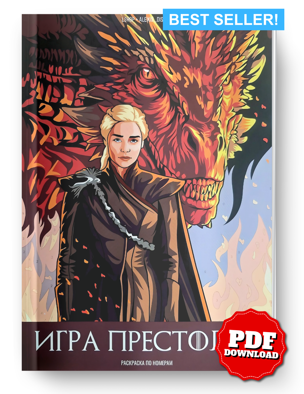 Game of Thrones Mystery Coloring Book | Color by Number | Fantasy Coloring Pages | Printable PDF | Digital Download