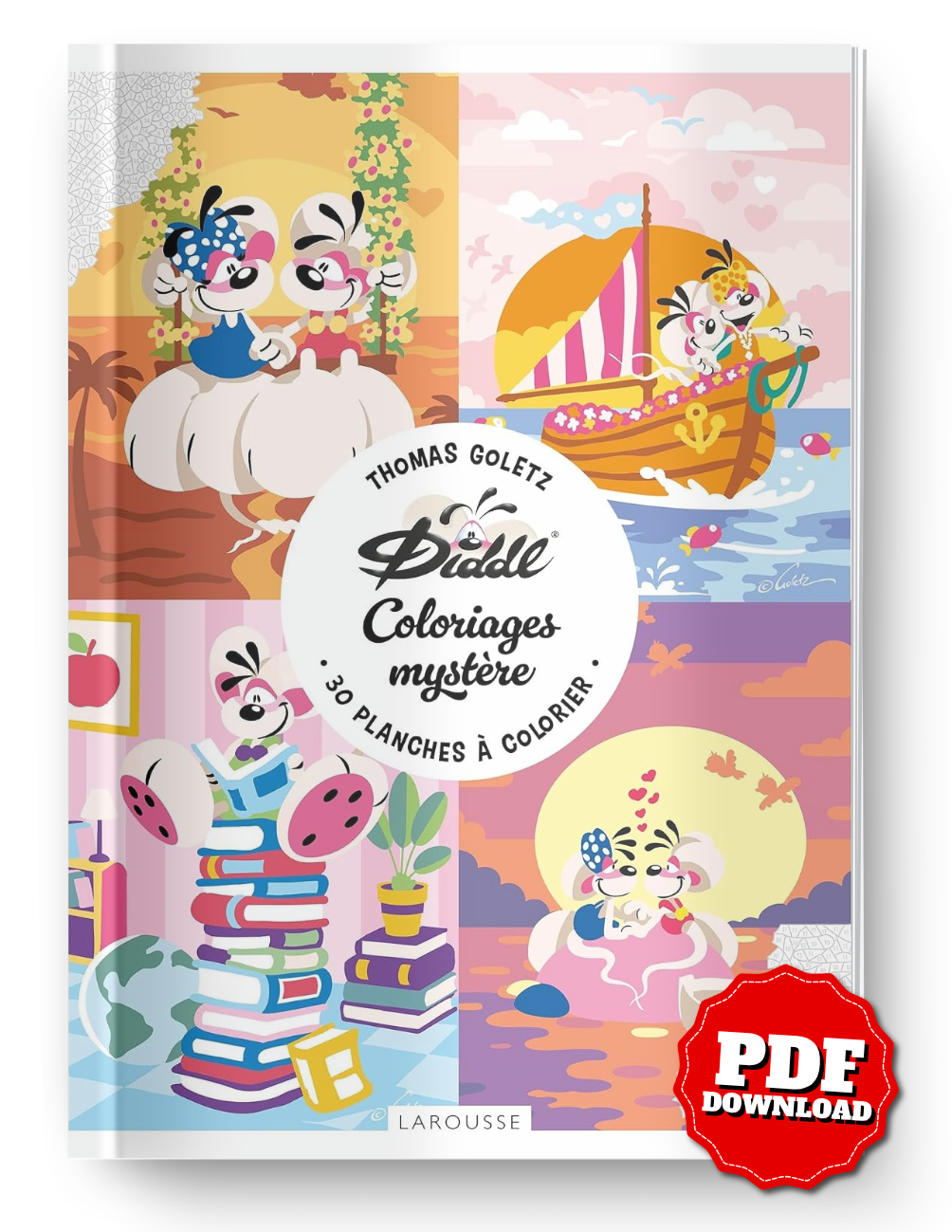 Diddl - Coloriages mystère | Color by Number Pages | Digital Download