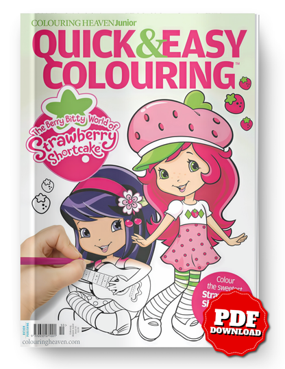 Strawberry Shortcake Coloring Book PDF – Cute Strawberry Characters & Friends | Digital Download
