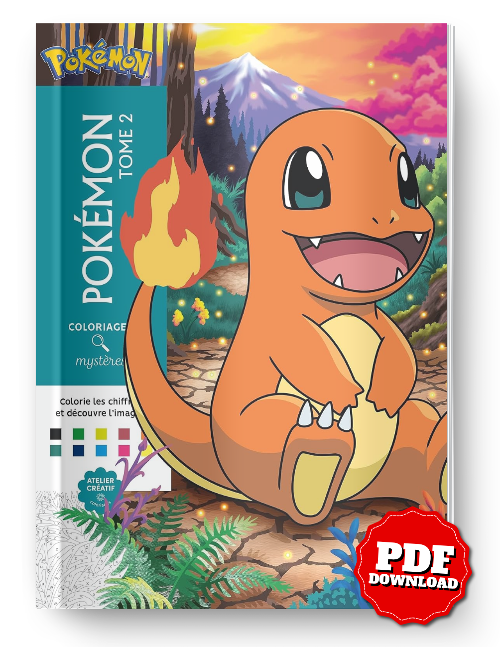 Pokémon Mystery Coloring Book Tome 2 PDF | Color by Number | Printable Digital Download | Anime Coloring Pages