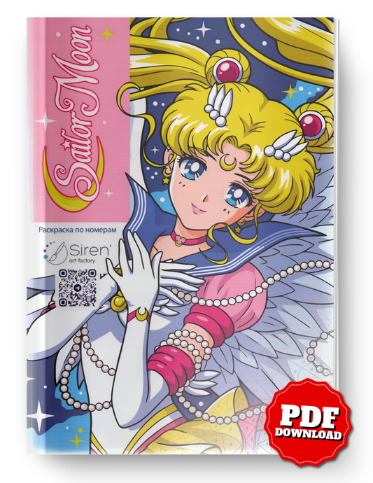 Sailor Moon Mystery Color By Number Book | Hidden Picture Coloring Pages | Digital PDF Coloring Book for Adults & Teens
