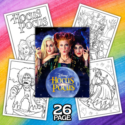Hocus Pocus Coloring Pages | 26 Printable Halloween Sheets for Kids & Adults