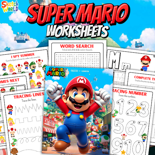 Super Mario Worksheets | 59+ Printable Activity & Learning Pages for Kids