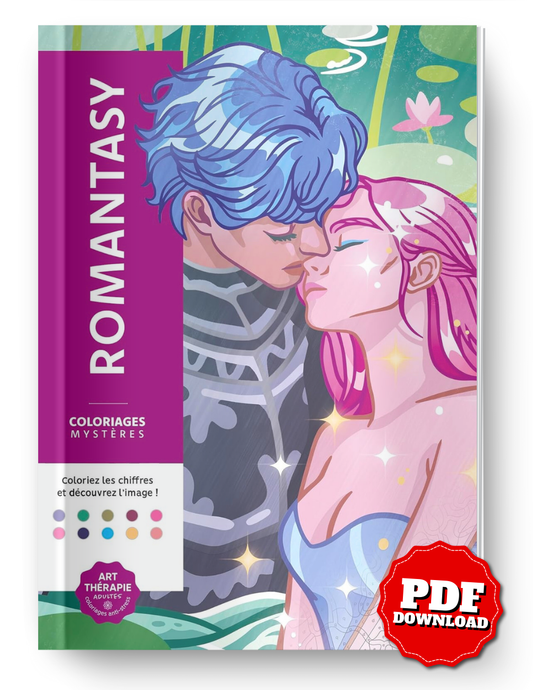 Mystery Color-by-Number – Romantasy Coloring Book (Fantasy Romance PDF)