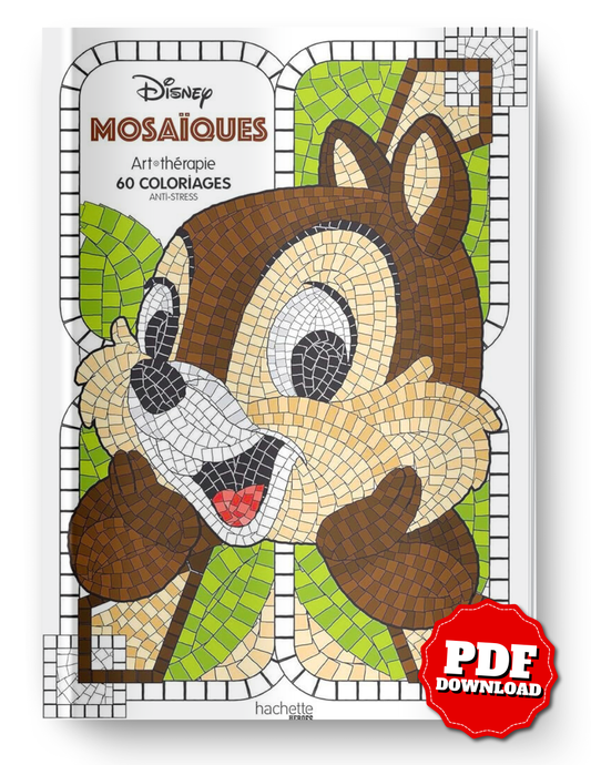 Disney Mosaic Coloring Book – 60 Pages (Printable PDF)