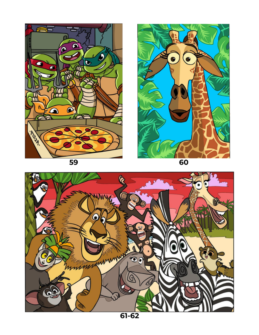 Mega Mix Cartoon Mystery Color By Number Book | Fairy Tale Inspired Mystery Coloring Pages PDF | Hidden Image Coloring Book for Adults & Teens