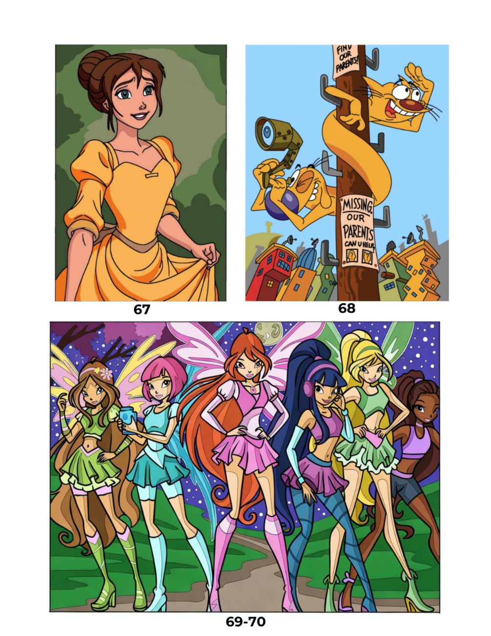 Mega Mix Cartoon Mystery Color By Number Book | Fairy Tale Inspired Mystery Coloring Pages PDF | Hidden Image Coloring Book for Adults & Teens
