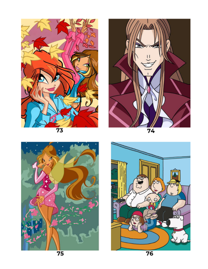 Mega Mix Cartoon Mystery Color By Number Book | Fairy Tale Inspired Mystery Coloring Pages PDF | Hidden Image Coloring Book for Adults & Teens