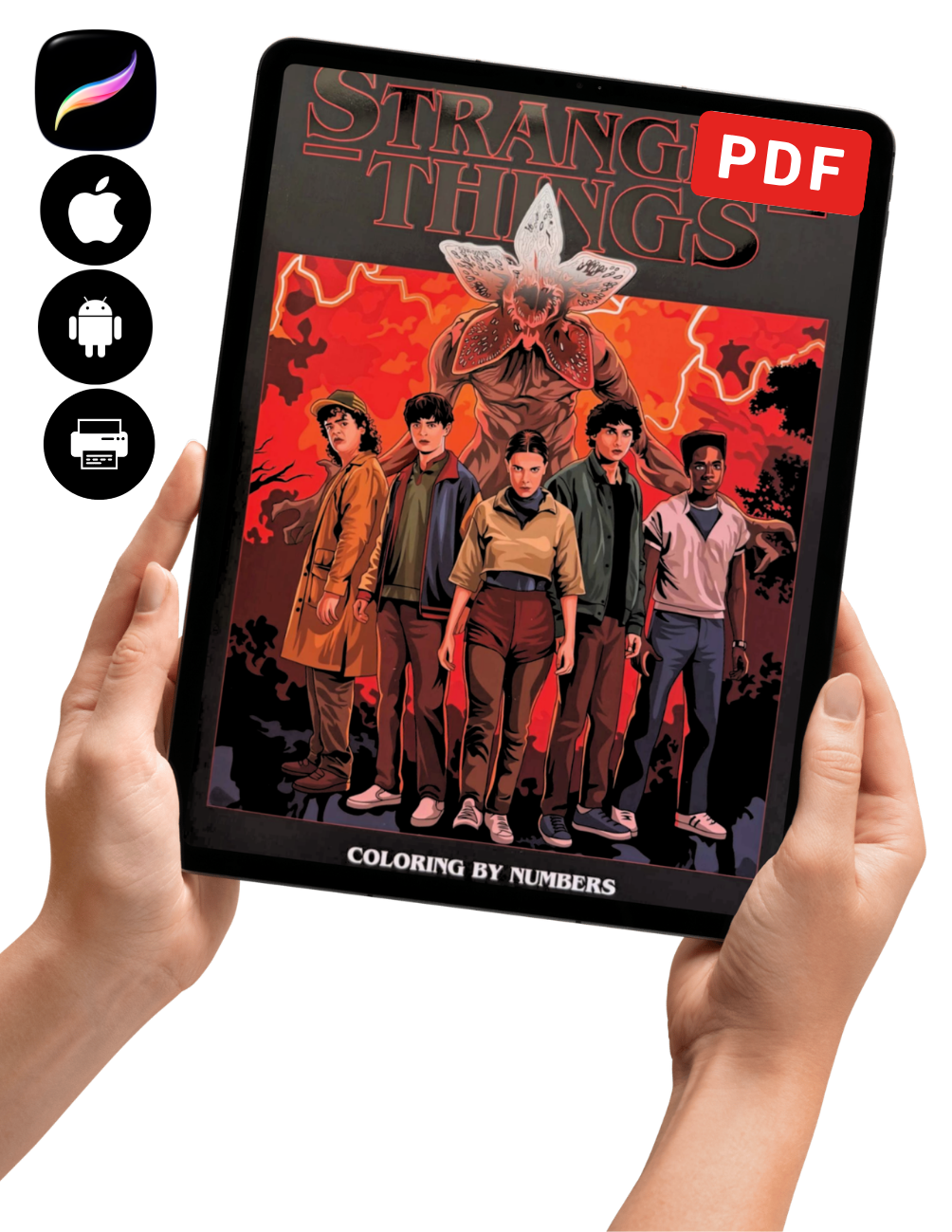 Stranger Things Mystery Color By Number Book | Hidden Picture Coloring Book | Printable PDF Coloring Pages for Adults & Teens