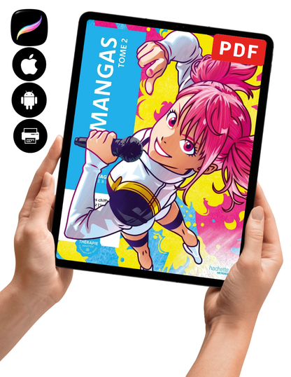 Manga Mystery Color By Number Book Vol. 2 | Hidden Picture Coloring Pages | Anime-Inspired Digital PDF Coloring Book for Adults & Teens