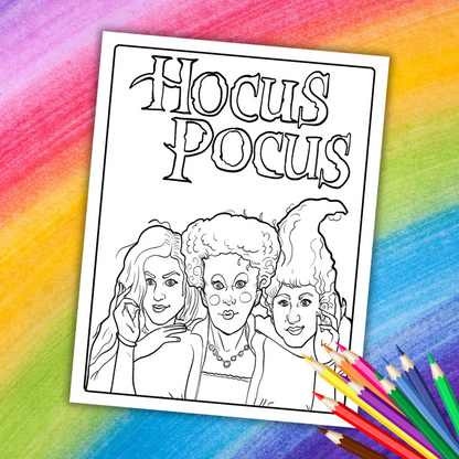 Hocus Pocus Coloring Pages | 26 Printable Halloween Sheets for Kids & Adults
