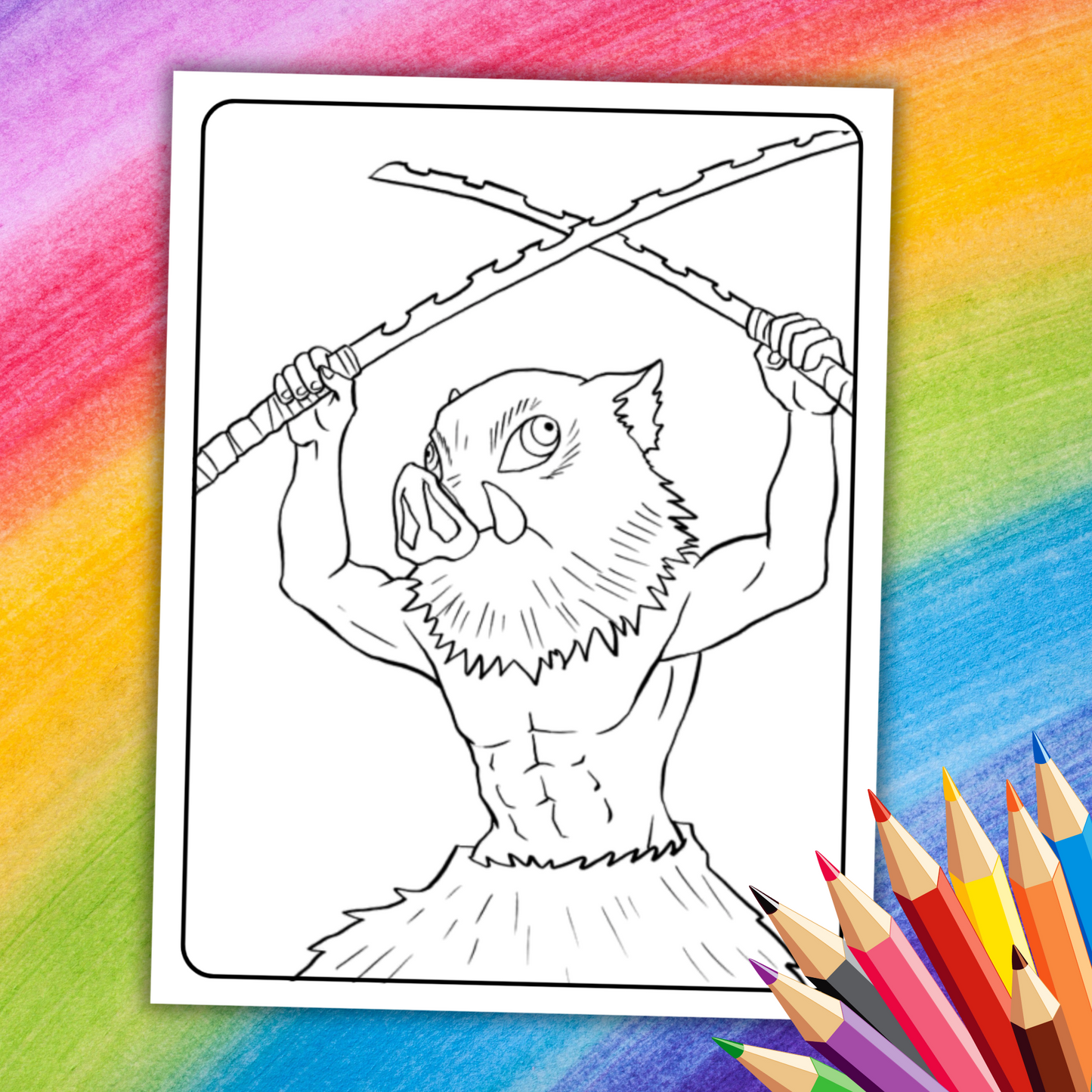 Demon Slayer Coloring Book | 38 Printable Pages for Anime Fans