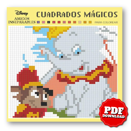 Disney Best Buddies – Mystery Squares Pixel Art Coloring Book