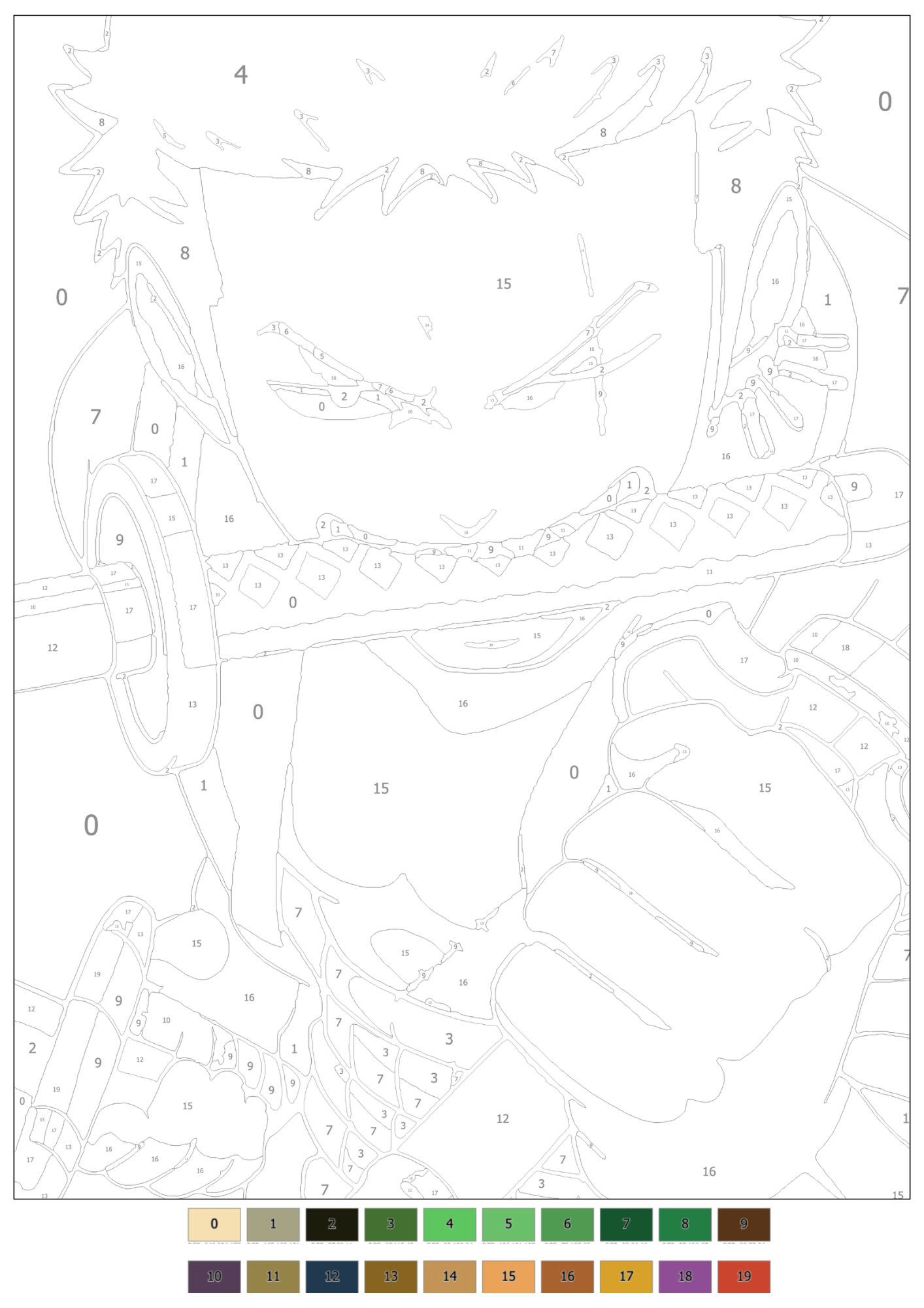 One Piece Mystery Coloring Book (Digital Download) | Anime Color by Number PDF for iPad & Print