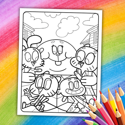 Gumball Coloring Book | 26 Fun Printable Pages for Kids