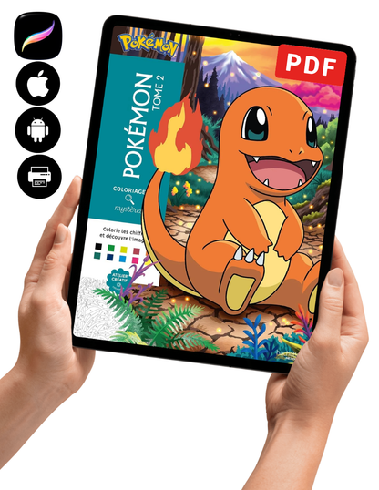 Pokémon Mystery Coloring Book Tome 2 PDF | Color by Number | Printable Digital Download | Anime Coloring Pages