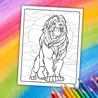 Lion King Coloring Book | 29 Printable Pages of Adventure