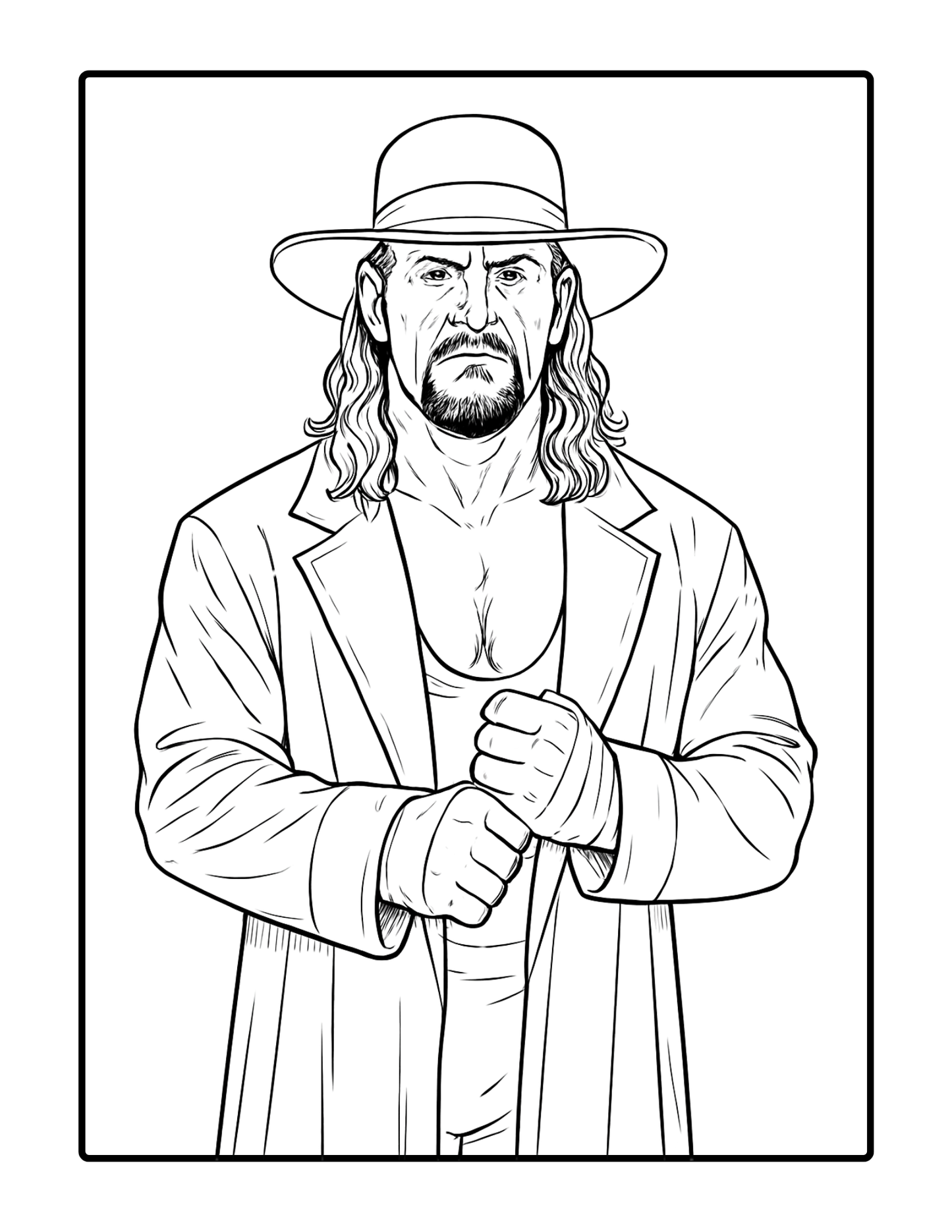 Wrestling Legends Coloring Book | Printable WWE-Inspired Pages for Fans & Adults