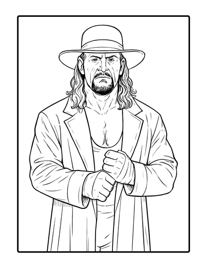 Wrestling Legends Coloring Book | Printable WWE-Inspired Pages for Fans & Adults