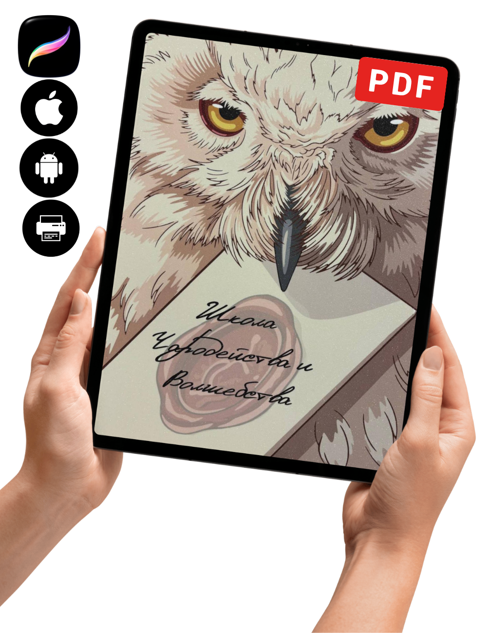 Harry Potter Mystery Coloring Book PDF | Wizardry & Magic Fantasy Coloring | Printable Digital Download
