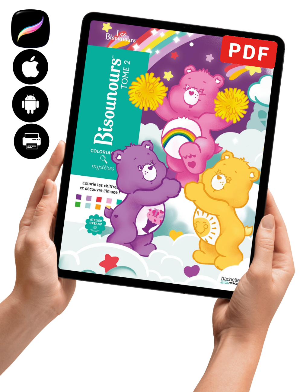 Care Bears Mystery Color By Number Book Vol. 2 | Hidden Picture Coloring Pages | Digital PDF Coloring Book for Adults & Kids