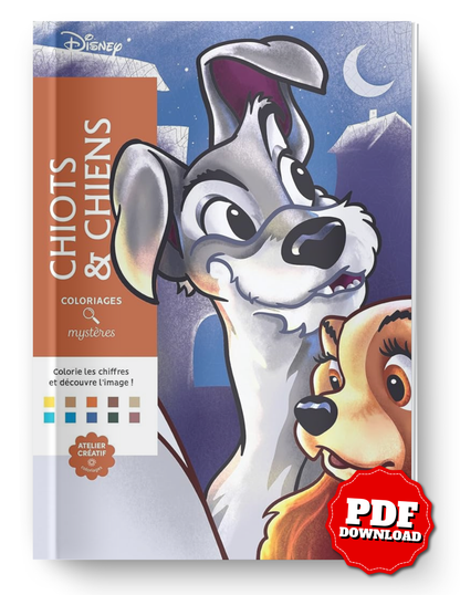 Disney Mystery Coloring Book – Puppies & Dogs Edition | Printable PDF Download