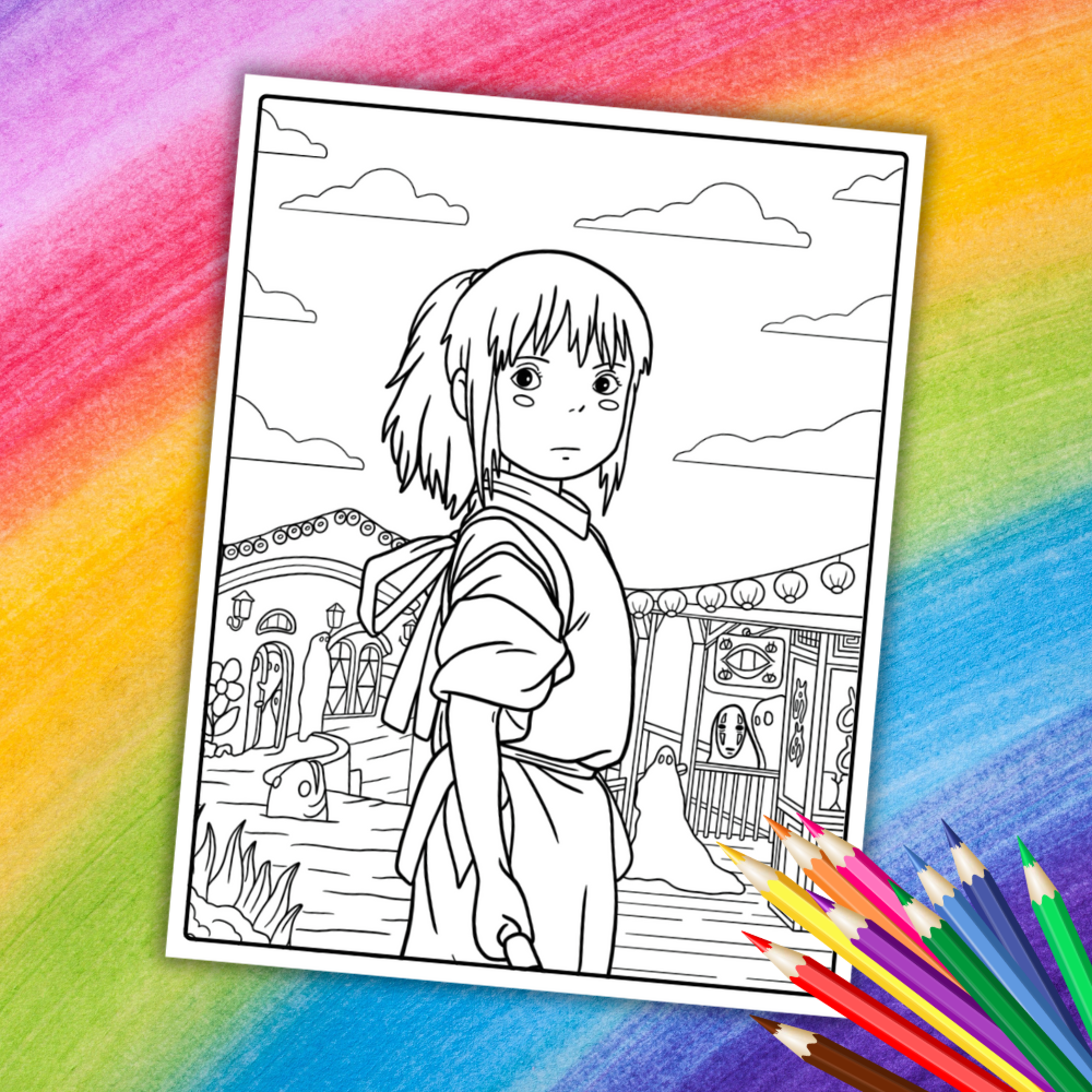 Studio Ghibli Coloring Book – 25 Relaxing Pages Inspired by Magical Anime Worlds
