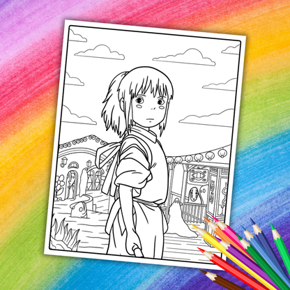 Studio Ghibli Coloring Book – 25 Relaxing Pages Inspired by Magical Anime Worlds