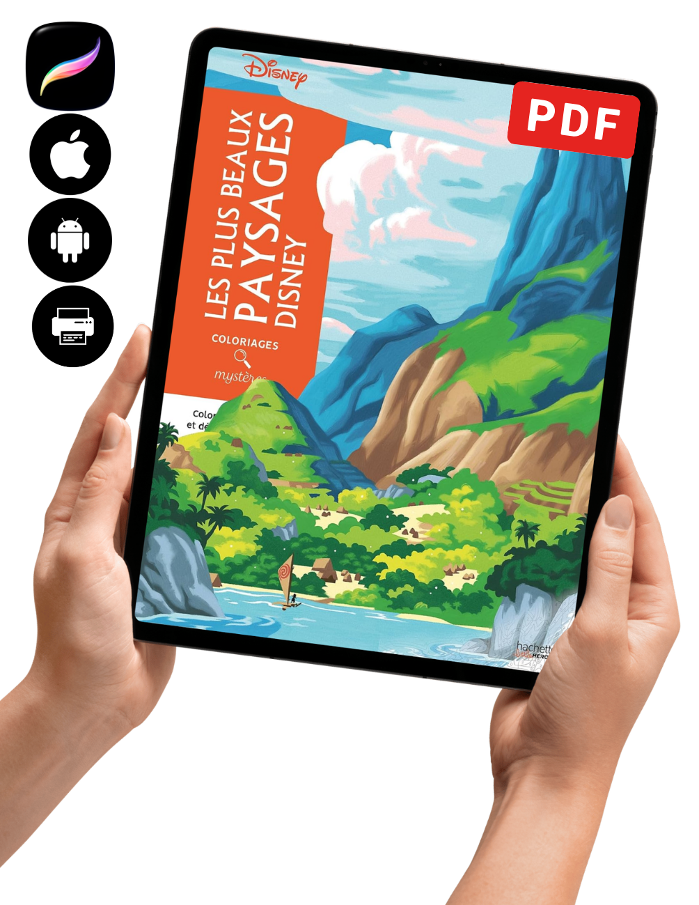 Mystery Landscape Coloring Book PDF – Color by Number | Beautiful Fantasy Scenery | Printable Digital Download