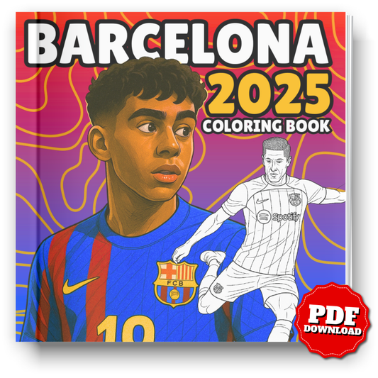 Barcelona 2025 Coloring Book | Football Stars Edition (PDF Download)